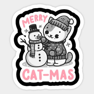 Merry Cat-Mas Sticker